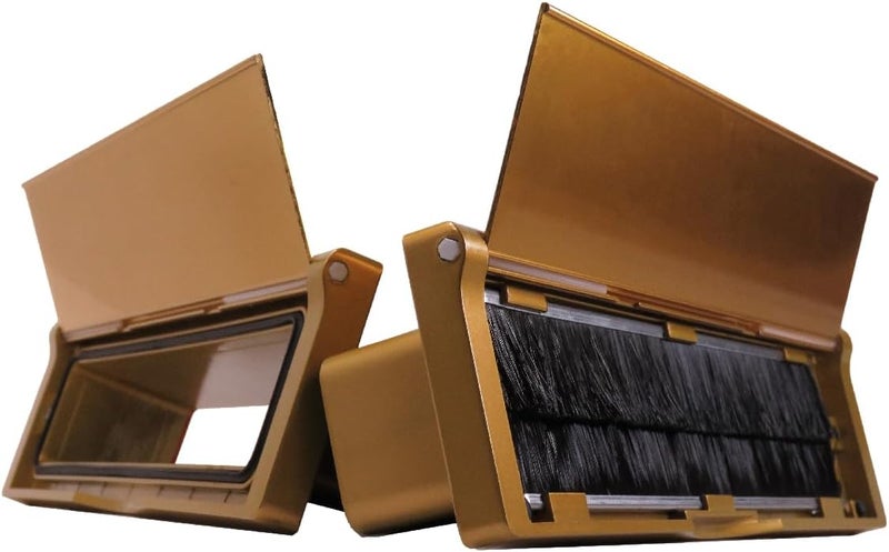 Draft Dodger 12"" Insulated Universal Telescopic Polished Gold Mail Slot Mailbox - Image 3
